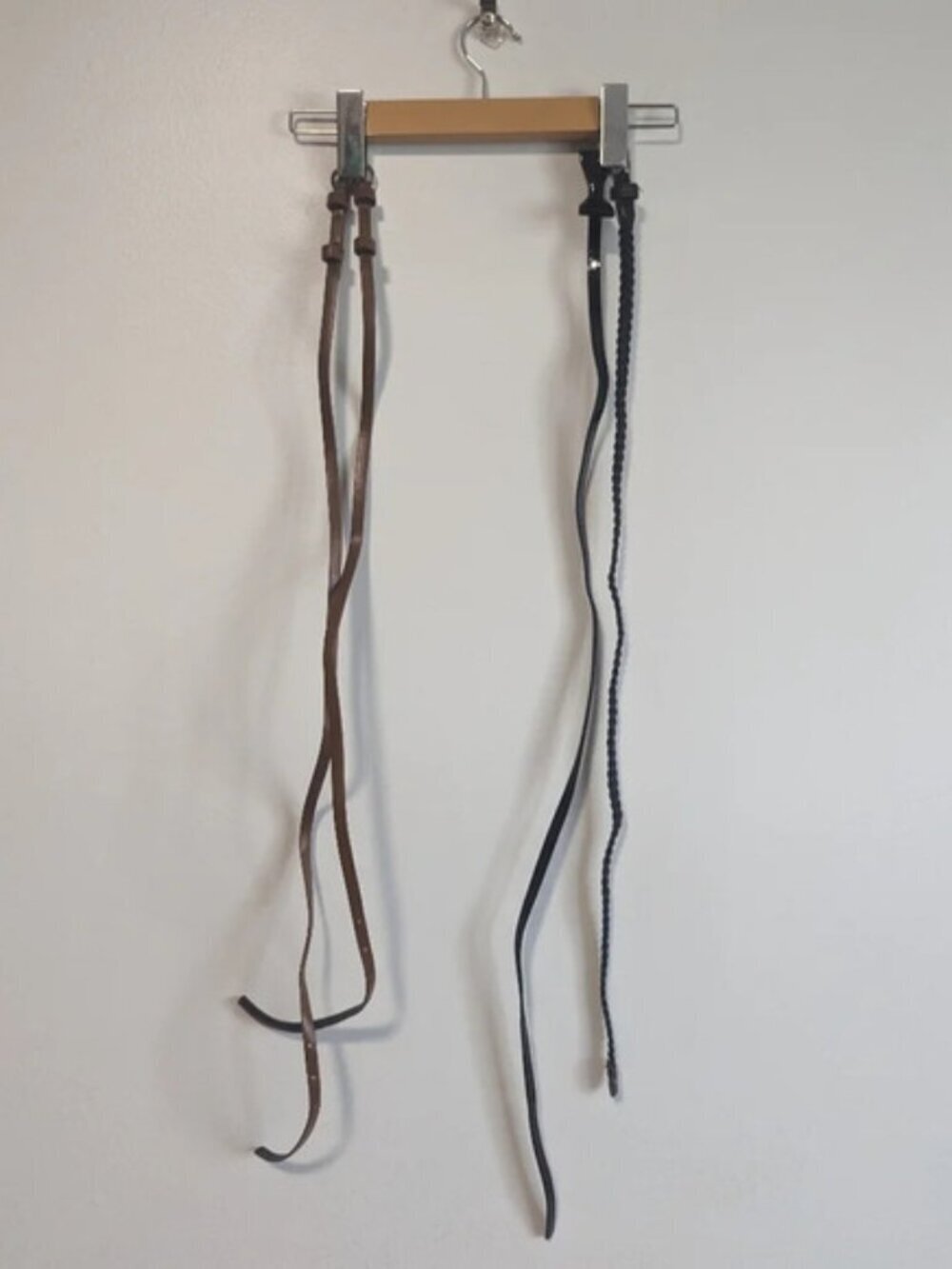 4pc Belt Bundle Lot (2 Brown & 2 Black) -  Braided / Bow EtC